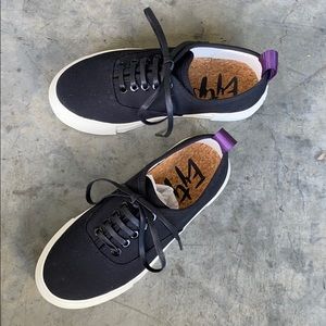 Eytys black canvas sneakers, Sz 5